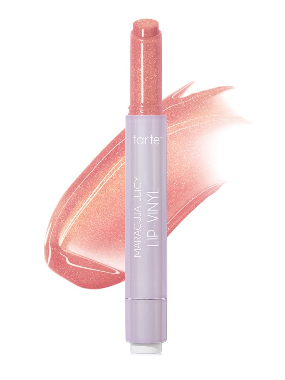 tarte Lip Vinyl Sheer Sparkling Peach Pink Gloss in Shimmering Daisy